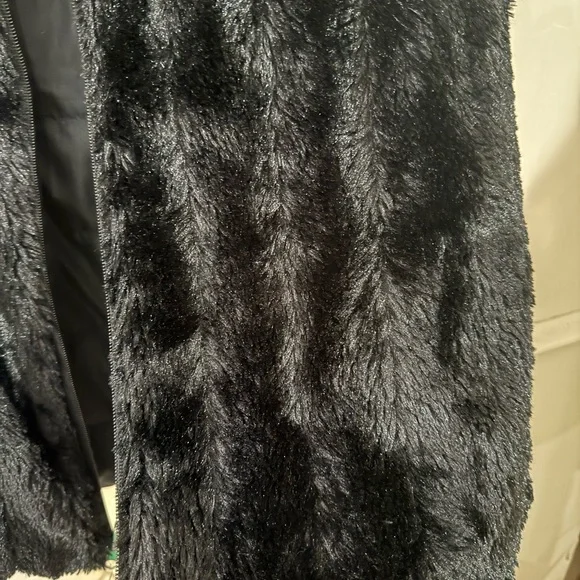 Women's reversible vest puffer and faux fur black size L - Picture 3 of 10